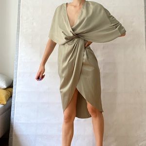 Pistachio Satin Dress